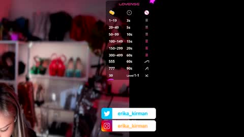 Erika      online show from February 6, 1:03 pm