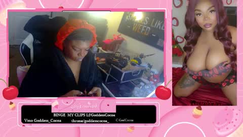 Snapshot of goddesscocoaa chatting on January 12, 7:30 pm Goddess Cocoa online show from January 12, 7:30 pm