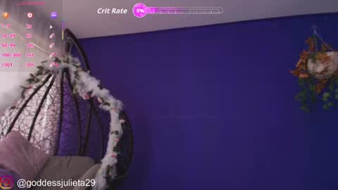 Snapshot of goddessjulieta chatting on July 25, 7:11 pm Julieta online show from July 25, 7:11 pm