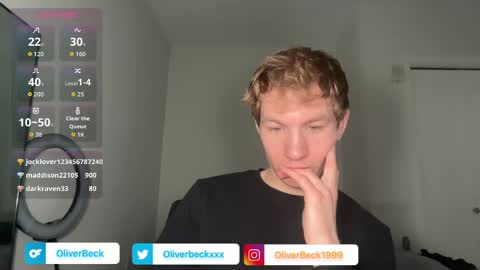 Oliver Beck online show from April 11, 8:02 pm