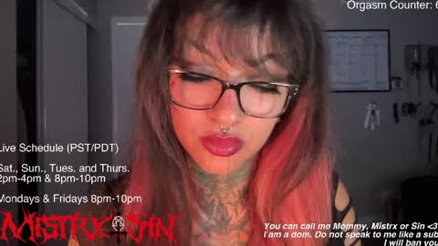Mistrx Sin online show from June 7, 12:15 am