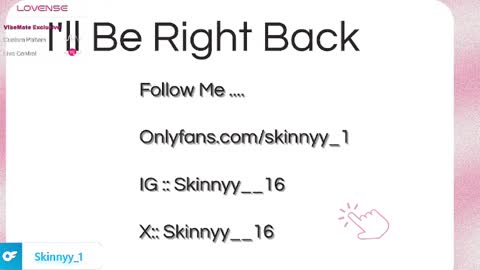 Skinnyy   online show from May 12, 10:12 am