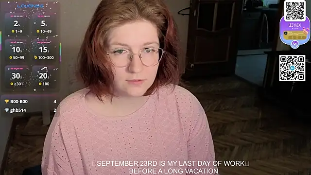 LesyaOxi online show from September 15, 9:31 am