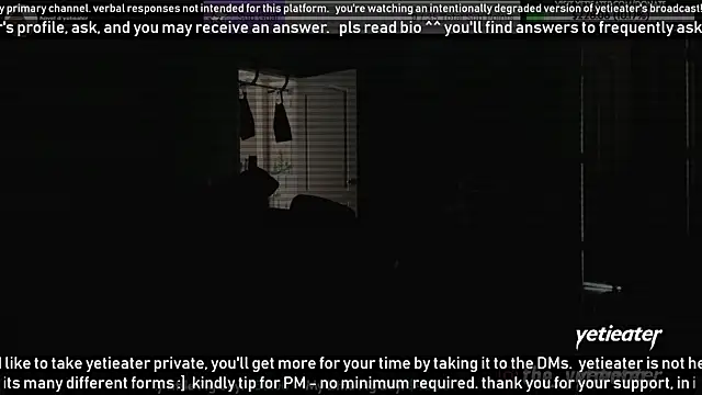 Snapshot of yetieater chatting on December 15, 10:26 pm yetieater online show from December 15, 10:26 pm