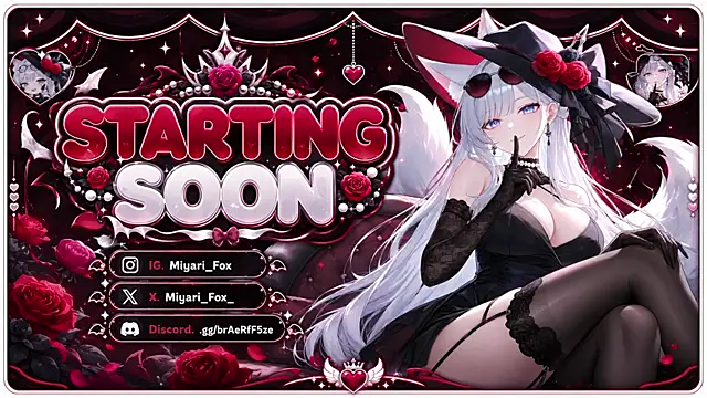 Snapshot of MiyariFox chatting on July 8, 5:56 am MiyariFox online show from July 8, 5:56 am