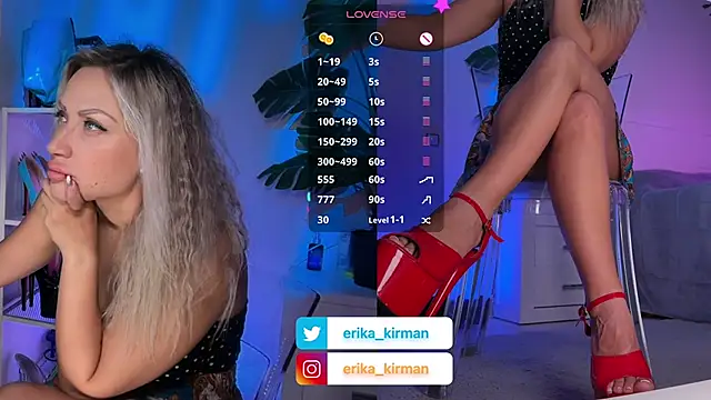 Snapshot of Erika_Kirman chatting on June 27, 1:17 pm Erika Kirman online show from June 27, 1:17 pm