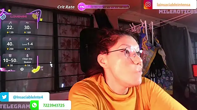 Snapshot of LaInsaciableIntensa chatting on June 5, 1:45 am LaInsaciableIntensa online show from June 5, 1:45 am