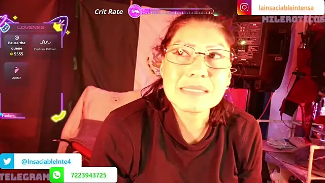 Snapshot of LaInsaciableIntensa chatting on June 8, 1:39 am LaInsaciableIntensa online show from June 8, 1:39 am