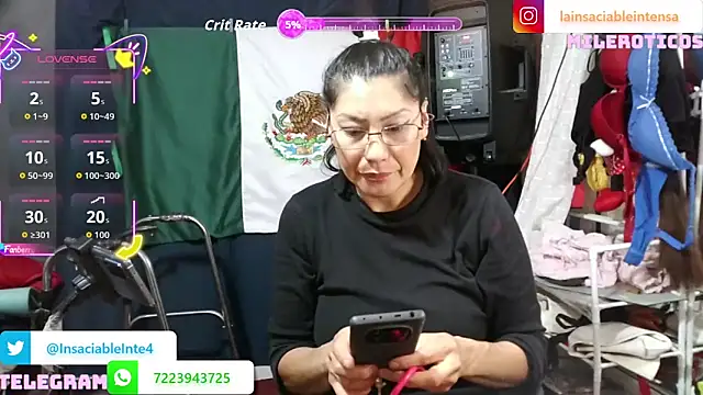 Snapshot of LaInsaciableIntensa chatting on June 15, 12:57 am LaInsaciableIntensa online show from June 15, 12:57 am