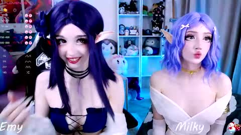 Emy and MilkyCute today    MY TG CHANNEL online show from September 27, 6:24 pm
