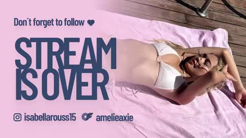 Snapshot of amelieaxie chatting on January 30, 8:22 am Isabella online show from January 30, 8:22 am