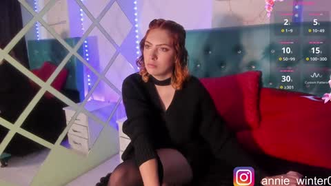 Snapshot of annie_winter1 chatting on January 25, 9:14 pm Annie online show from January 25, 9:14 pm