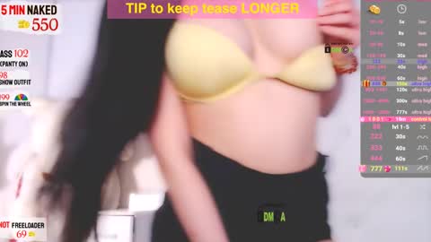 Snapshot of asian_gf chatting on March 8, 1:47 pm usually start stream about 10 pm PST 1 am EST online show from March 8, 1:47 pm