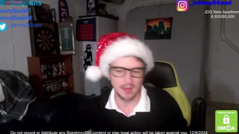 Snapshot of bigjohnny550 chatting on December 10, 10:58 pm Johnny D Good online show from December 10, 10:58 pm