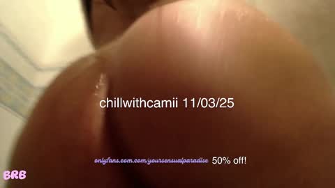 Snapshot of chillwithcamii chatting on March 11, 7:47 pm yoursensualparadise online show from March 11, 7:47 pm