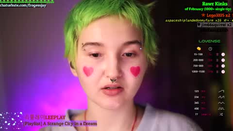 Snapshot of frogessjay chatting on February 23, 9:37 pm Jaywise Frogfoot online show from February 23, 9:37 pm