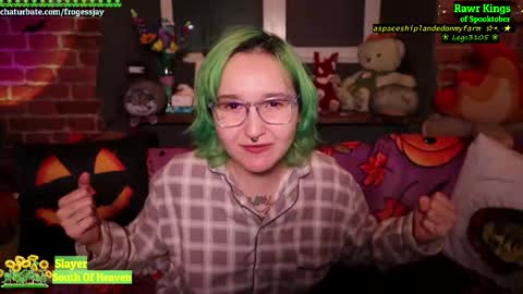 Snapshot of frogessjay chatting on October 2, 9:11 pm Jaywise Frogfoot online show from October 2, 9:11 pm