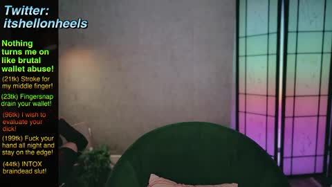 Snapshot of hell_on_heels_ chatting on January 22, 11:43 pm - show loyalty and subscribe - online show from January 22, 11:43 pm