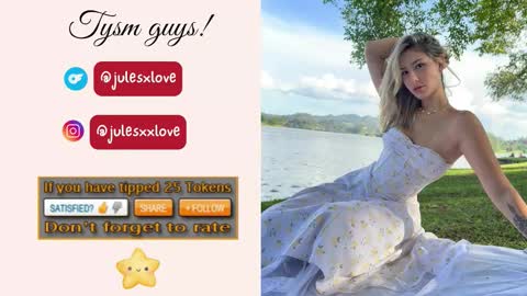 Snapshot of julesxdann chatting on October 2, 3:24 am Jules and Dann  Dont forget to give us thumps up online show from October 2, 3:24 am