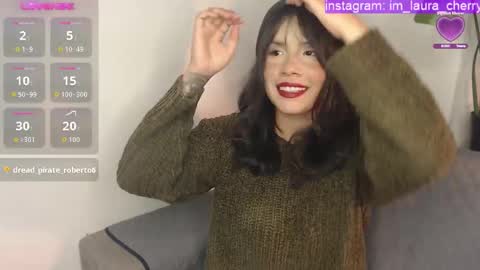 Snapshot of laura_cherrypie chatting on October 9, 2:09 am Laura- new schedule 800 pm until 1200 pm Colombia online show from October 9, 2:09 am