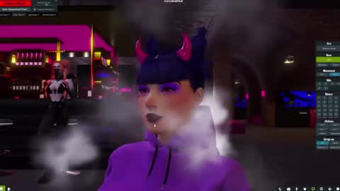 Snapshot of little_doll25 chatting on January 3, 3:38 am Succubus Blue online show from January 3, 3:38 am