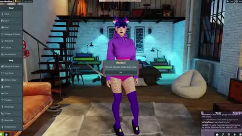 Snapshot of little_doll25 chatting on January 3, 6:44 am Succubus Blue online show from January 3, 6:44 am