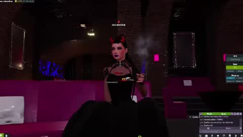 Snapshot of little_doll25 chatting on February 10, 3:57 am Succubus Blue online show from February 10, 3:57 am