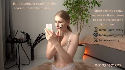 Snapshot of lorrie_love_story chatting on March 9, 11:58 am Lorrie online show from March 9, 11:58 am