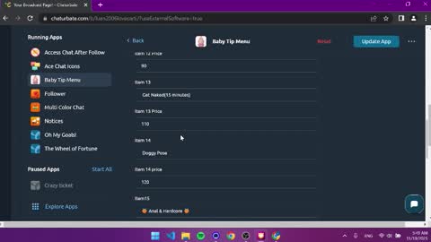 Snapshot of luan2006lovecarti chatting on November 19, 1:49 am luan online show from November 19, 1:49 am
