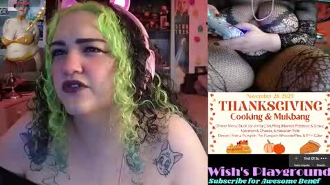 Snapshot of nevermakeawish chatting on November 20, 6:57 am Wishs Playground online show from November 20, 6:57 am