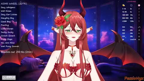 Snapshot of passionyx chatting on December 30, 2:20 am Succubus Nyx online show from December 30, 2:20 am