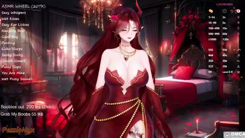 Snapshot of passionyx chatting on February 3, 2:03 am Succubus Nyx online show from February 3, 2:03 am