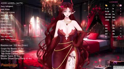 Snapshot of passionyx chatting on February 7, 3:12 am Succubus Nyx online show from February 7, 3:12 am