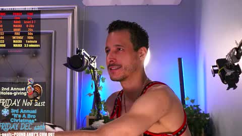 Snapshot of prosbate chatting on November 10, 2:10 am Andy Conda ITS A BRO CHRISTMAS PARTY FRIDAY DECEMBER 13TH 9pm est - LATE Mark Your Calendar online show from November 10, 2:10 am