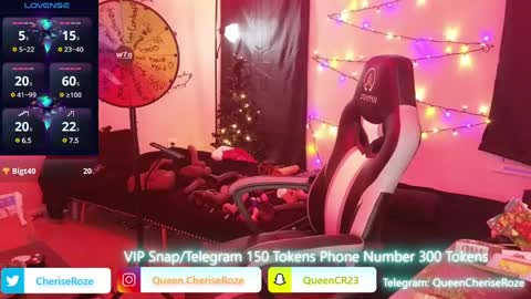 Snapshot of queencroze chatting on December 17, 1:29 am Queen Cherise Roze online show from December 17, 1:29 am