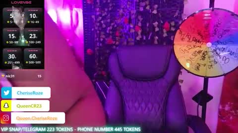 Snapshot of queencroze chatting on November 23, 1:05 am Queen Cherise Roze online show from November 23, 1:05 am
