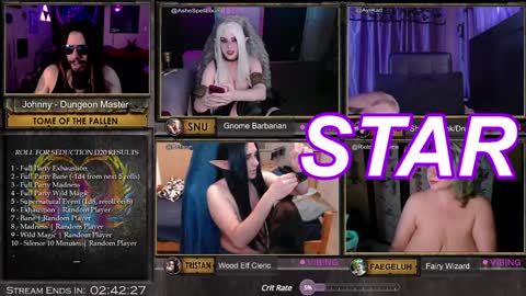 Snapshot of rollseduction chatting on January 8, 12:17 am Roll For Seduction online show from January 8, 12:17 am