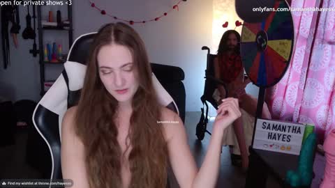 The Real Samantha Hayes haha  online show from February 12, 9:11 pm