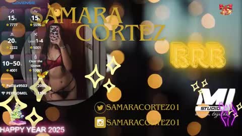 Snapshot of samaracortez chatting on January 6, 10:15 pm Sammy online show from January 6, 10:15 pm