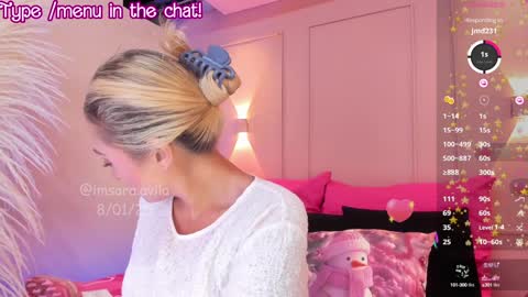 SaraAvila  online show from January 8, 9:23 pm