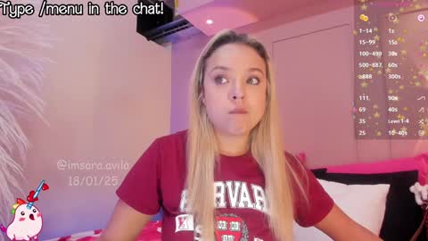 SaraAvila  online show from January 19, 9:55 am