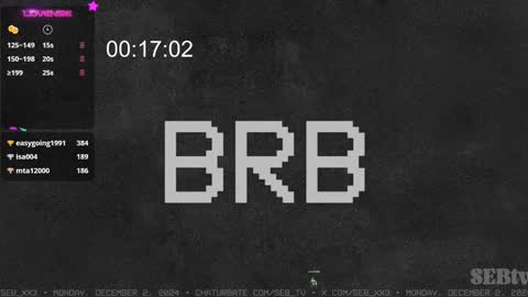 Snapshot of seb_tv chatting on December 2, 5:59 am Sebastian online show from December 2, 5:59 am