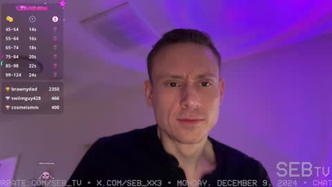 Snapshot of seb_tv chatting on December 9, 11:13 pm Sebastian online show from December 9, 11:13 pm
