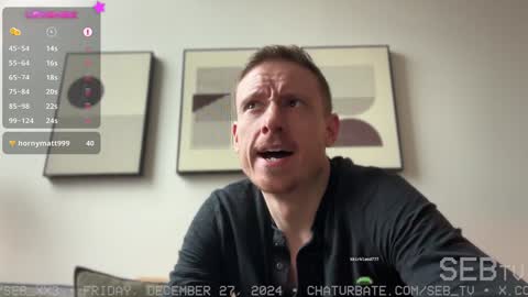 Snapshot of seb_tv chatting on December 27, 7:35 pm Sebastian online show from December 27, 7:35 pm