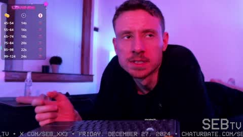 Snapshot of seb_tv chatting on December 27, 10:37 pm Sebastian online show from December 27, 10:37 pm