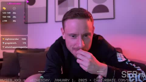 Snapshot of seb_tv chatting on January 1, 5:11 am Sebastian online show from January 1, 5:11 am