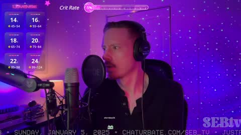 Snapshot of seb_tv chatting on January 6, 1:42 am Sebastian online show from January 6, 1:42 am