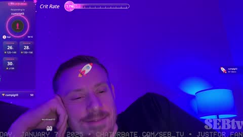 Snapshot of seb_tv chatting on January 8, 4:44 am Sebastian online show from January 8, 4:44 am