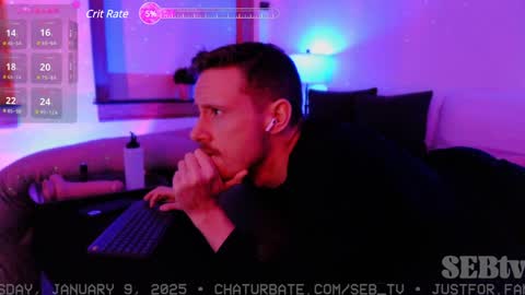 Snapshot of seb_tv chatting on January 9, 7:42 am Sebastian online show from January 9, 7:42 am