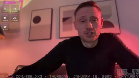 Snapshot of seb_tv chatting on January 17, 1:47 am Sebastian online show from January 17, 1:47 am